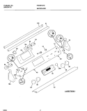BACKGUARD Diagram and Parts List for FES387CHSD  Frigidaire Range