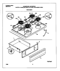 TOP / DRAWER Diagram and Parts List for MEF303PGWB  Frigidaire Range