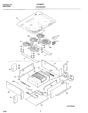 TOP / DRAWER Diagram and Parts List for FES388WGCF  Frigidaire Range