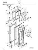 DOOR Diagram and Parts List for FRT22INLHB3  Frigidaire Refrigerator