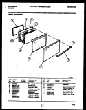 DOOR PARTS Diagram and Parts List for CE301SP2W01  Uni Range