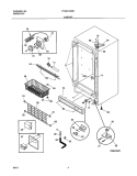 CABINET Diagram and Parts List for FFU21C5AW0  Frigidaire Freezer
