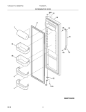 REFRIGERATOR DOOR Diagram and Parts List for FGUS2637LP0  Frigidaire Refrigerator