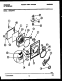 DOOR PARTS Diagram and Parts List for DG6420RW3  Frigidaire Dryer
