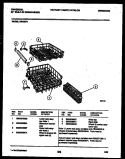 RACKS AND TRAYS Diagram and Parts List for DB400PW1  Frigidaire Dishwasher