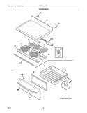 TOP/DRAWER Diagram and Parts List for FGEF3041KFH  Frigidaire Range