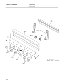 BACKGUARD Diagram and Parts List for E36GF75GPS  Electrolux Cooktop