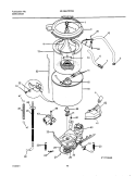 WSHR MTR, HOSE Diagram and Parts List for MLXE42REW6  Uni Washer Dryer Combo
