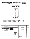 COVER Diagram and Parts List for UL2030ECW7  Electrolux Freezer