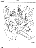 MOTOR / BLOWER / BELT Diagram and Parts List for FLSG72GCS6  Frigidaire Washer Dryer Combo
