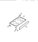 MAIN TOP Diagram and Parts List for 73-7857-66-03  Tappan Range