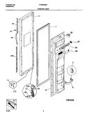 FREEZER DOOR Diagram and Parts List for FRS26WGHW3  Frigidaire Refrigerator
