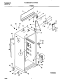 CABINET Diagram and Parts List for FRT16NRGW0  Frigidaire Refrigerator