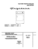 COVER Diagram and Parts List for FGR231AS0  Frigidaire Dryer