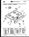COOKTOP PARTS Diagram and Parts List for 30-2139-23-05  Tappan Range
