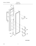 FREEZER DOOR Diagram and Parts List for FFSC2323LE2  Frigidaire Refrigerator