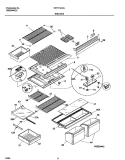 SHELVES Diagram and Parts List for FRT21ILRGW4  Frigidaire Refrigerator