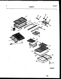SHELVES AND SUPPORTS Diagram and Parts List for GTN198BH3  Frigidaire Refrigerator