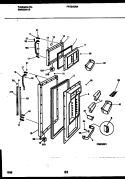 DOOR PARTS Diagram and Parts List for FRT24QRAW1  Frigidaire Refrigerator