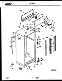 CABINET PARTS Diagram and Parts List for FRT18TRBW0  Frigidaire Refrigerator