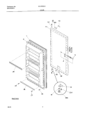 DOOR Diagram and Parts List for UL1293CA1  Electrolux Freezer