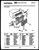 CABINET PARTS Diagram and Parts List for AS189N2K1  Frigidaire Air Conditioner