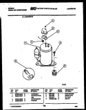 COMPRESSOR PARTS Diagram and Parts List for AM10C5EYB  Gibson Air Conditioner