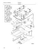 BURNER Diagram and Parts List for FGFB66ECH  Frigidaire Range