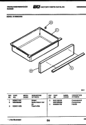 DRAWER PARTS Diagram and Parts List for KF400GDD6  Frigidaire Range