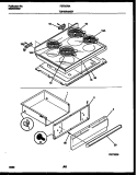 COOKTOP AND DRAWER PARTS Diagram and Parts List for FEF337BADA  Frigidaire Range