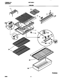 SHELVES Diagram and Parts List for GRT13CRHD0  Gibson Refrigerator