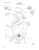 LOWER CABINET / TOP Diagram and Parts List for GES831CS0  Gibson Washer Dryer Combo