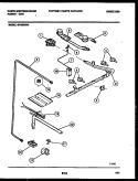 BURNER, MANIFOLD AND GAS CONTROL Diagram and Parts List for GF620ND4  Frigidaire Range
