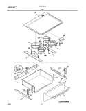 TOP / DRAWER Diagram and Parts List for FES367BCB  Frigidaire Range