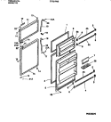 DOOR Diagram and Parts List for TRT21PNBD1  Tappan Refrigerator