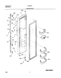 FREEZER DOOR Diagram and Parts List for FRS23F5AQ6  Frigidaire Refrigerator