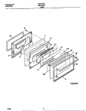 DOOR Diagram and Parts List for MEF352BEDB  Frigidaire Range