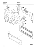 BACKGUARD Diagram and Parts List for FEF336BCB  Frigidaire Range