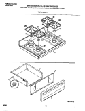 TOP / DRAWER Diagram and Parts List for MGF354BGDA  Frigidaire Range