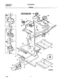 BURNER Diagram and Parts List for FGF379WXBCA  Frigidaire Range