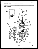 TRANSMISSION PARTS Diagram and Parts List for LCE852LW1  Frigidaire Washer Dryer Combo