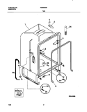TUB Diagram and Parts List for FDB836GFB3  Frigidaire Dishwasher