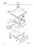 TOP / DRAWER Diagram and Parts List for FEF365CGSE  Frigidaire Range