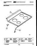 COOKTOP PARTS Diagram and Parts List for KF480ND2  Frigidaire Range