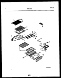 SHELVES AND SUPPORTS Diagram and Parts List for TSX130HN1D  Kelvinator Refrigerator