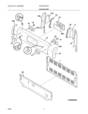 BACKGUARD Diagram and Parts List for WWEF3004KWA  Westinghouse Range