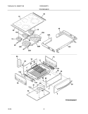 TOP/DRAWER Diagram and Parts List for CGES3065KF3  Frigidaire Wall Oven