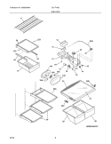 SHELVES Diagram and Parts List for GLHT186JPB0  Frigidaire Refrigerator