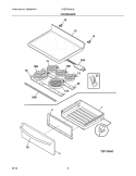 TOP/DRAWER Diagram and Parts List for CFEF376GCG  Frigidaire Range