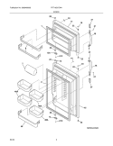 DOOR Diagram and Parts List for FRT18G7CW4  Frigidaire Refrigerator